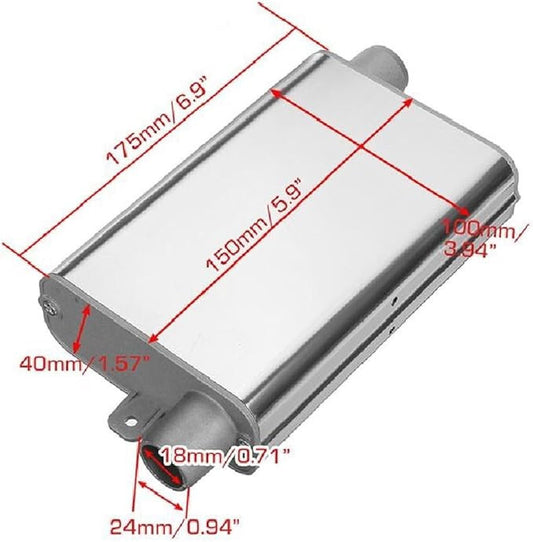 Kipufogóvég 24 mm hangtompítóval közelről