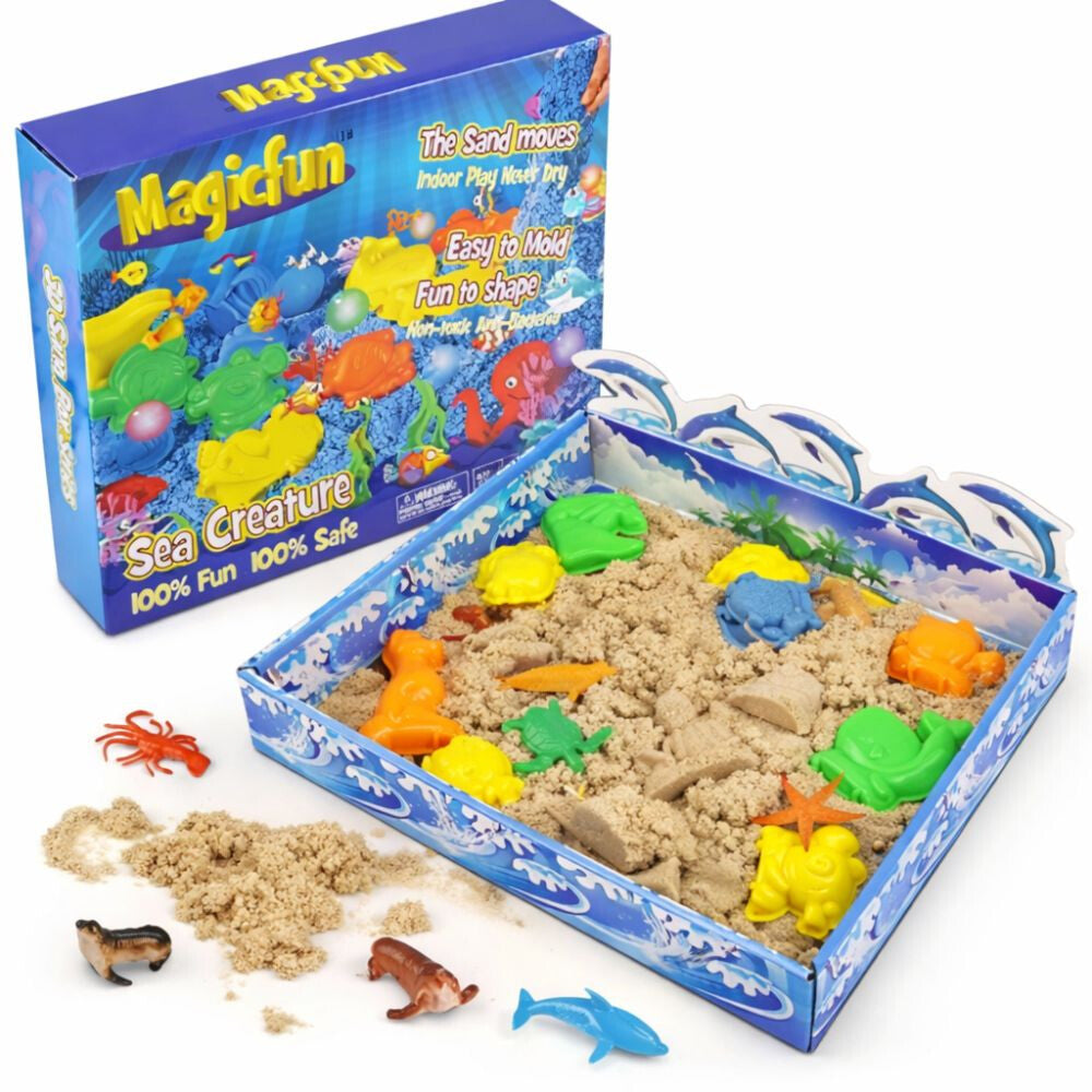 Kinetikus homok készlet tengeri állatfigurákkal