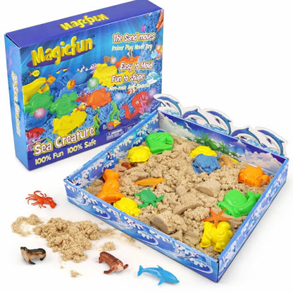 Kinetikus homok készlet tengeri állatfigurákkal