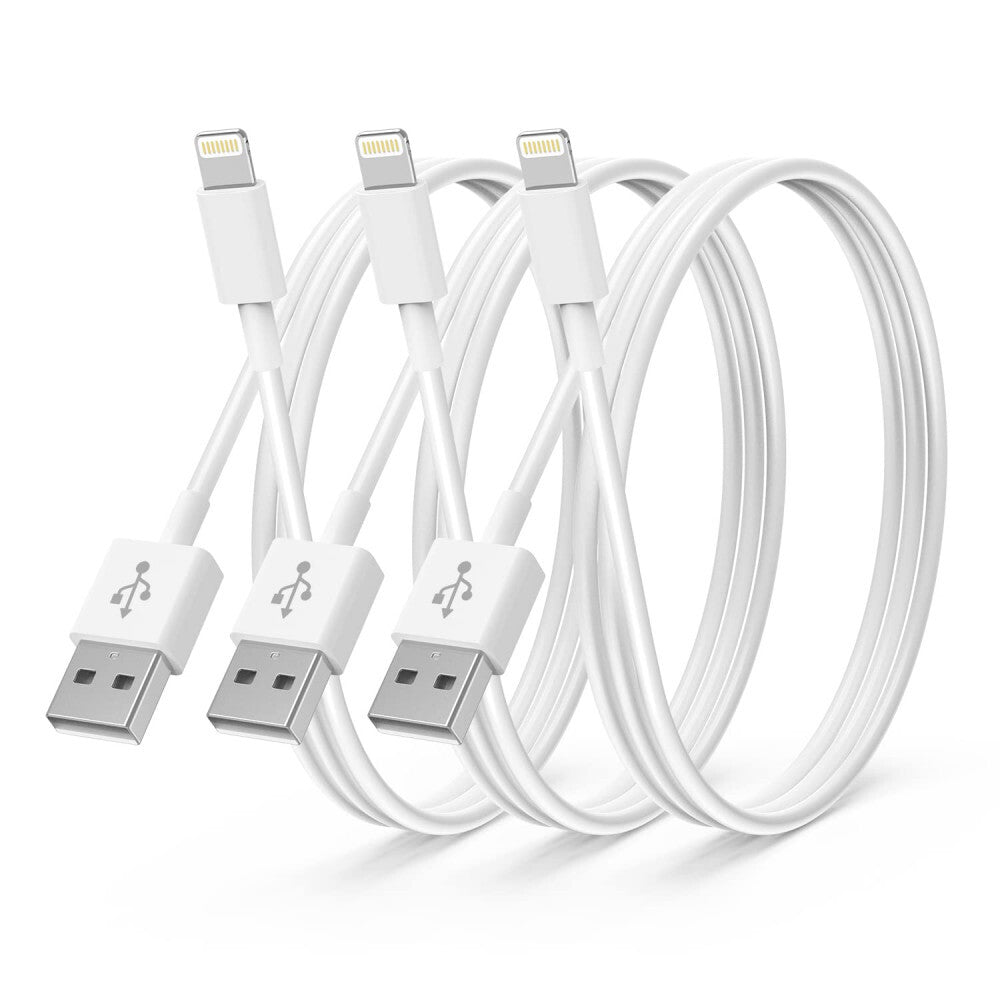 MFi tanúsítványos Lightning-USB iPhone töltőkábel, 3 m, fehér