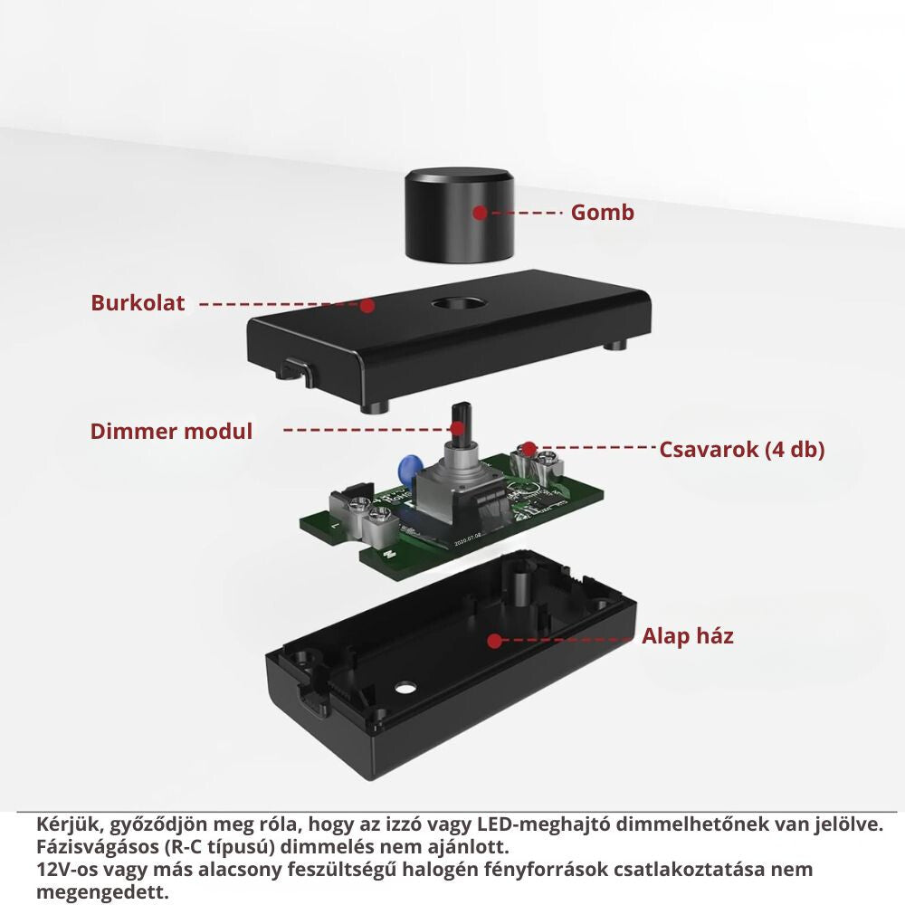 Kábelre szerelhető dimmer 4. kép