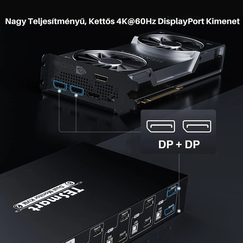 Tesmart DisplayPort KVM switch 8×2 6. kép