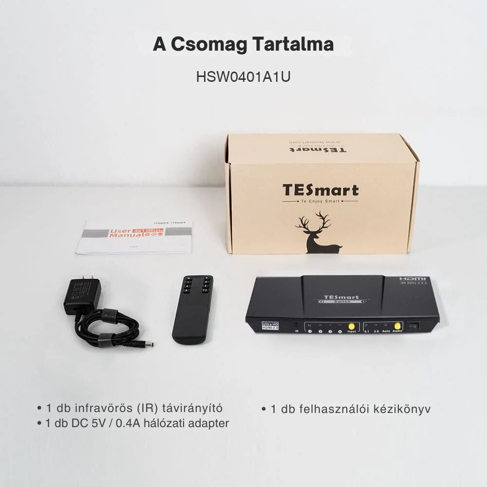 Tesmart HDMI switch 4×1 SPDIF 7. kép