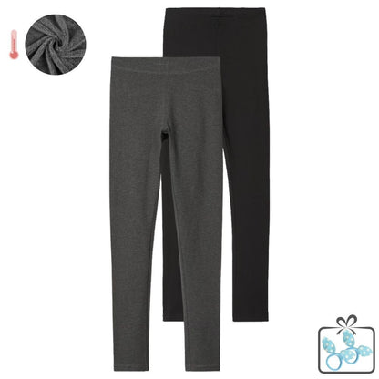 Gyerek thermo leggings 2 db, fekete és szürke, 170