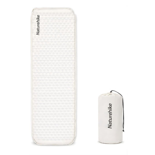Kempingmatrac ultrakönnyű, felfújható, 3,5 cm, világosszürke