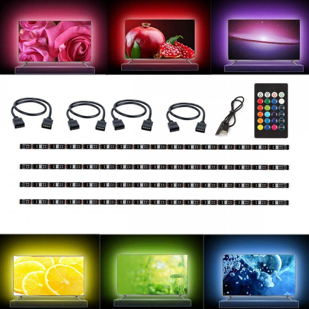 TV LED szalag 4 × 0,5 m, monitor háttérvilágítás
