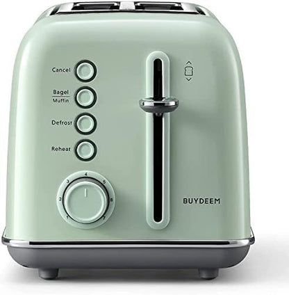 Retro kenyérpirító 2 szeletes, zöld, Buydeem DT620E