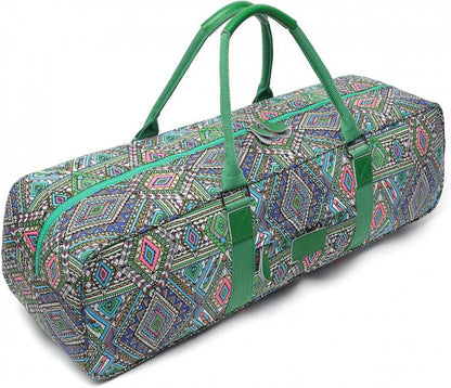 Boho mintás jógatáska közelről