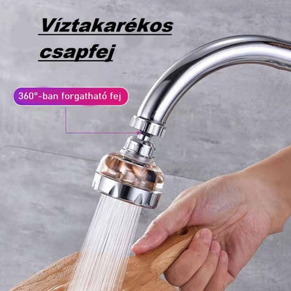Víztakarékos csapfej közelről