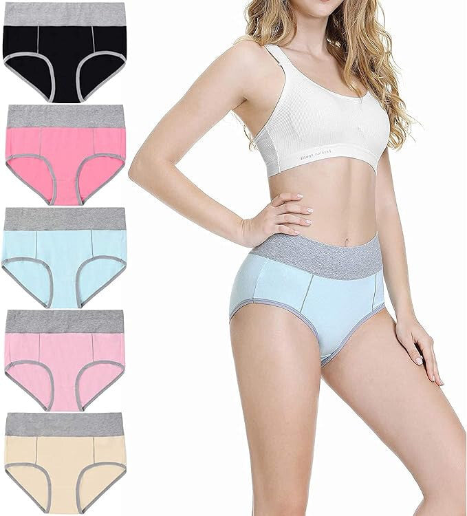 Magas derekú női bugyi szett, 5 db, XL méret