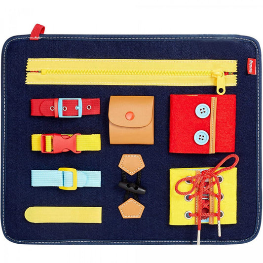 Montessori busy board fejlesztő tábla 1-4 éves gyerekeknek