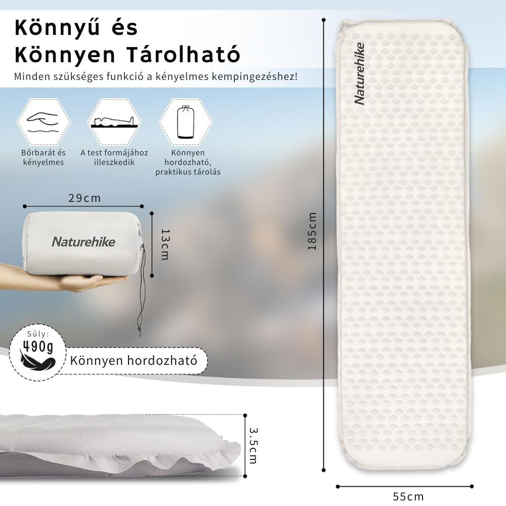 Kempingmatrac ultrakönnyű közelről