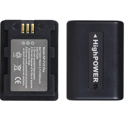 Andoer NP-FV5 Plus kamera akkumulátor, 2000 mAh, újratölthető