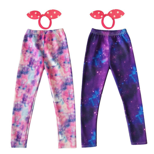 Galaxis mintás gyerek thermo leggings 2 db, polárbéléses
