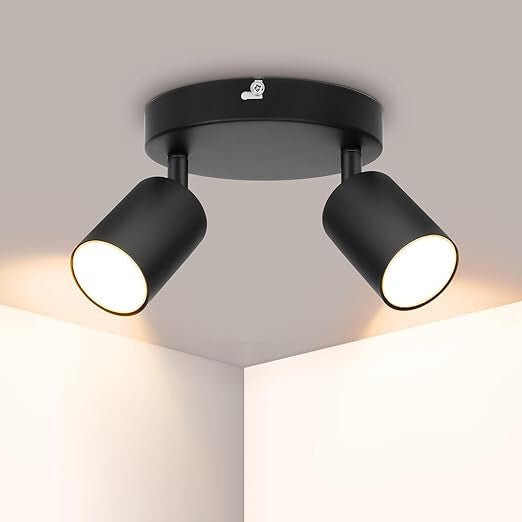 Mennyezeti spotlámpa 2 izzós, forgatható fejekkel, GU10