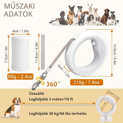 Visszahúzható kutyapóráz 3. kép