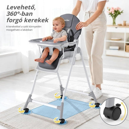 Baba etetőszék közelről