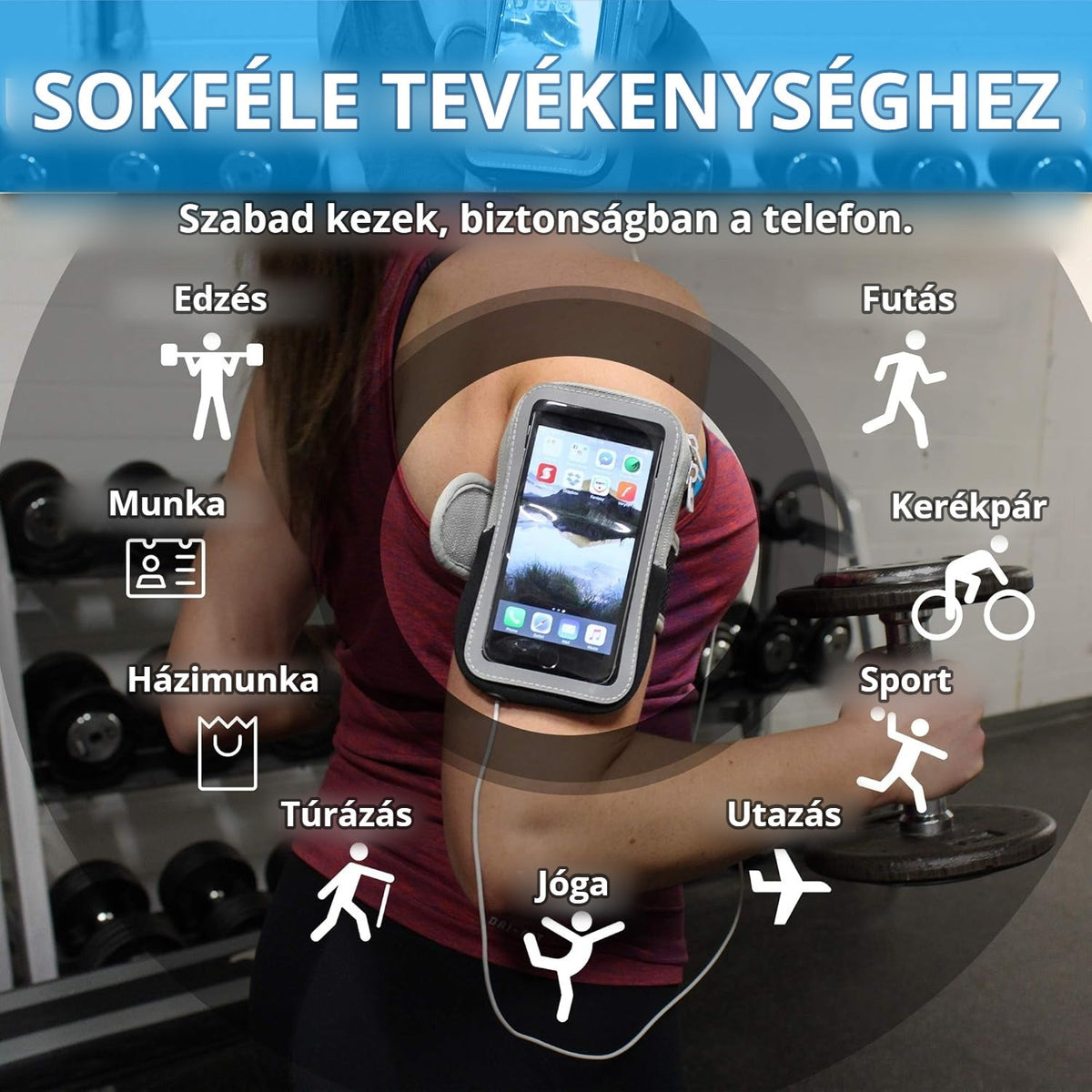 Futó telefontartó karpánt 5. kép