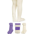 Purple and White - 2-3 Years (2 Pairs)