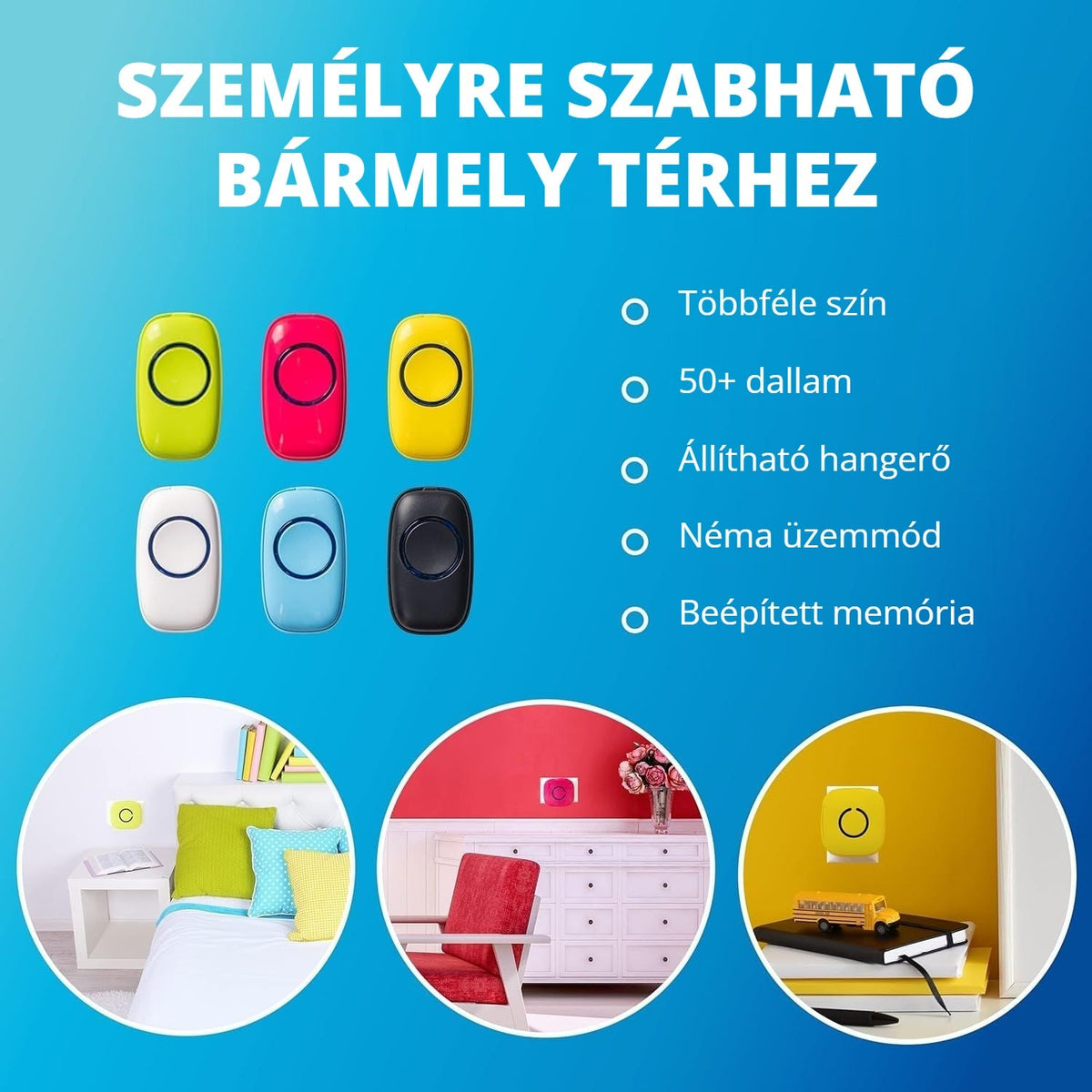 Vezeték nélküli csengő 2 vevővel 4. kép