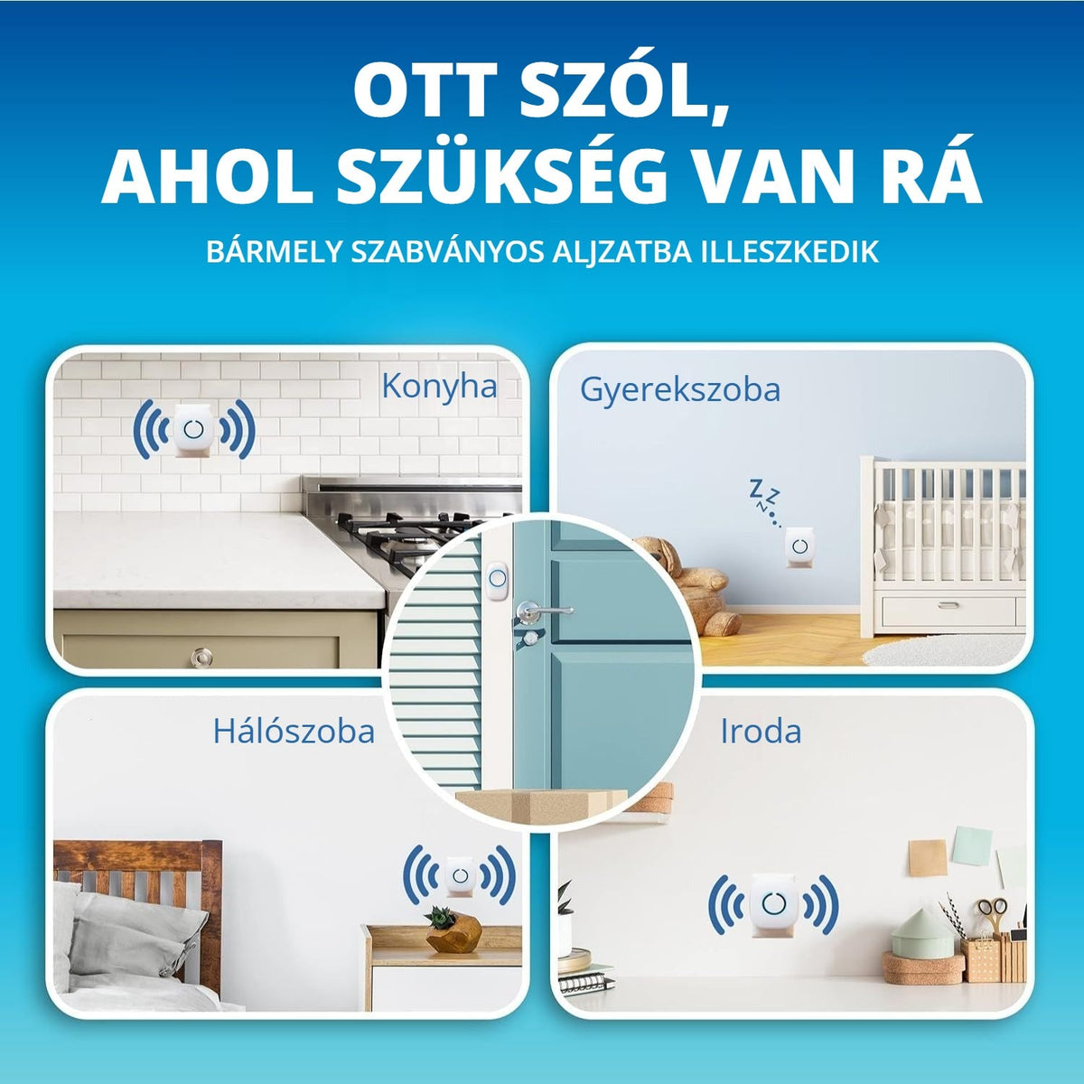 Vezeték nélküli csengő 2 vevővel 8. kép